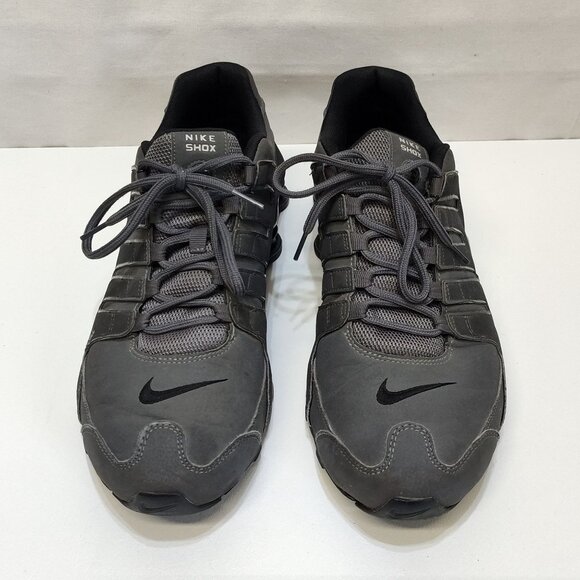 Nike Shox NZ Dark Gray 378341-059 NuBuck Upper Athletic Shoes Mens 12 Cushioned - Picture 6 of 9